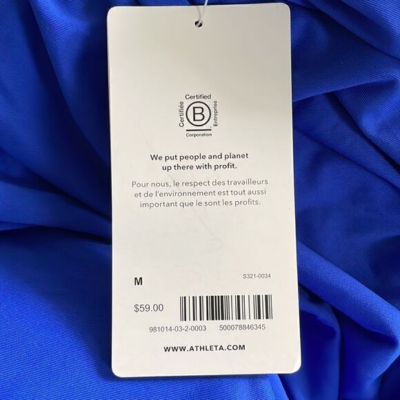 SOLD NOT AVAILABLE ATHLETA Malibu Bikini Top A-C, Cerulean, Size Medium - Picture 7 of 12